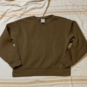 Champion Crewneck Fleece Sweatshirt in Midway Brown Size Large